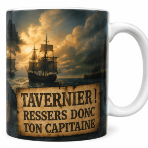 Mug officiel du Capitaine – « Tavernier, ressers donc ton Capitaine »